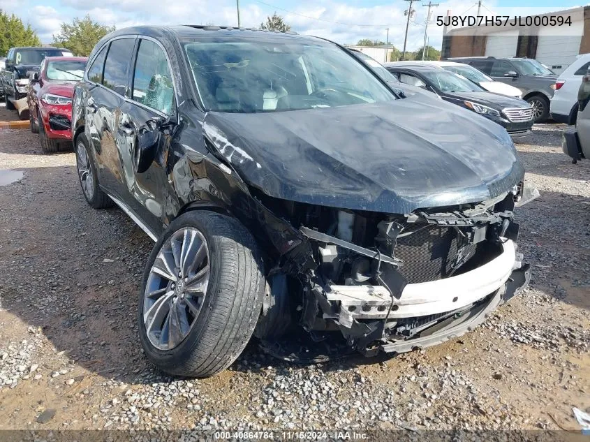 2018 Acura Mdx Sport Hybrid Technology Package VIN: 5J8YD7H57JL000594 Lot: 40864784