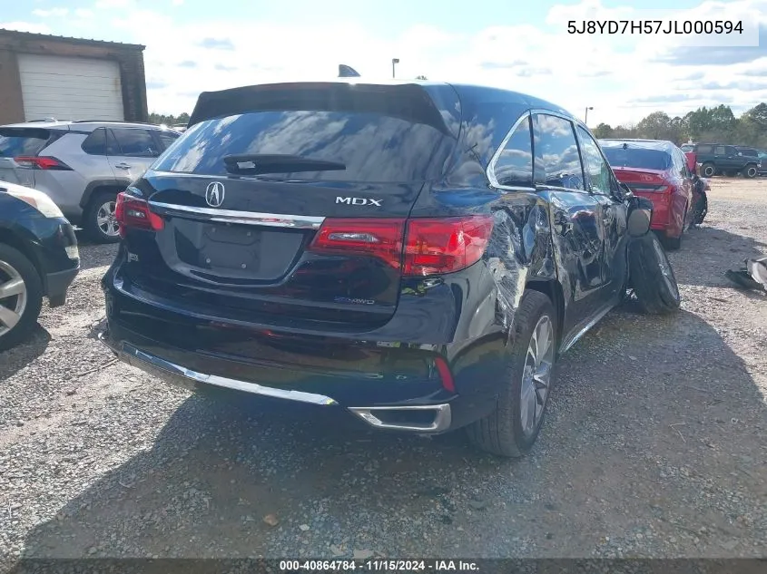 2018 Acura Mdx Sport Hybrid Technology Package VIN: 5J8YD7H57JL000594 Lot: 40864784