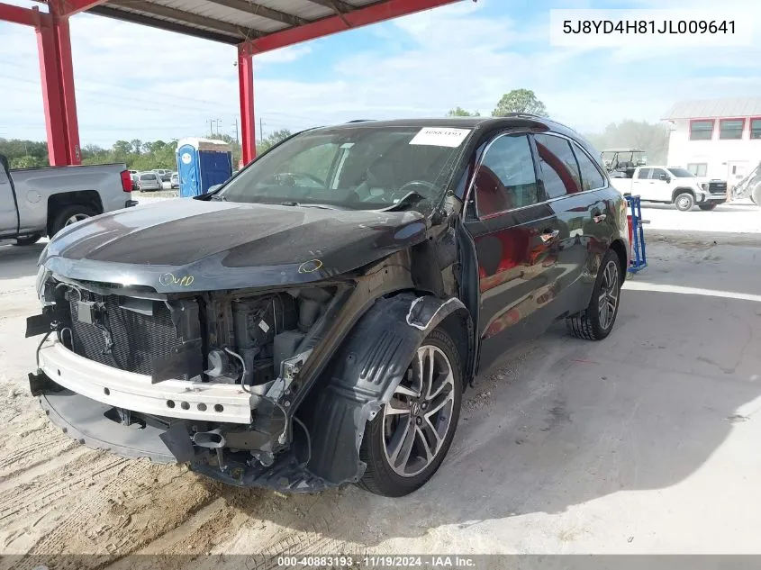 2018 Acura Mdx Advance Package VIN: 5J8YD4H81JL009641 Lot: 40883193