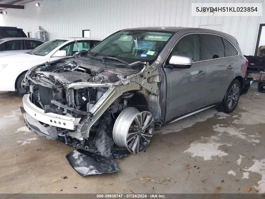 5J8YD4H51KL023854 2019 Acura Mdx Tech Pkg