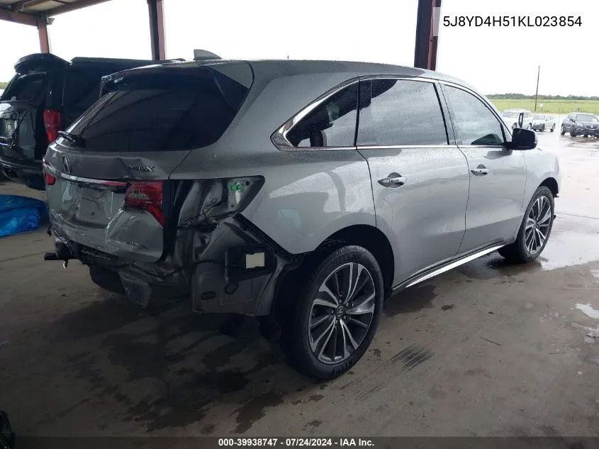 5J8YD4H51KL023854 2019 Acura Mdx Tech Pkg