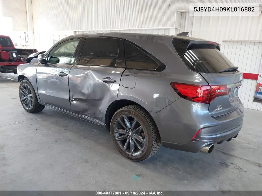 2019 Acura Mdx Tech A-Spec Pkgs VIN: 5J8YD4H09KL016882 Lot: 40377881