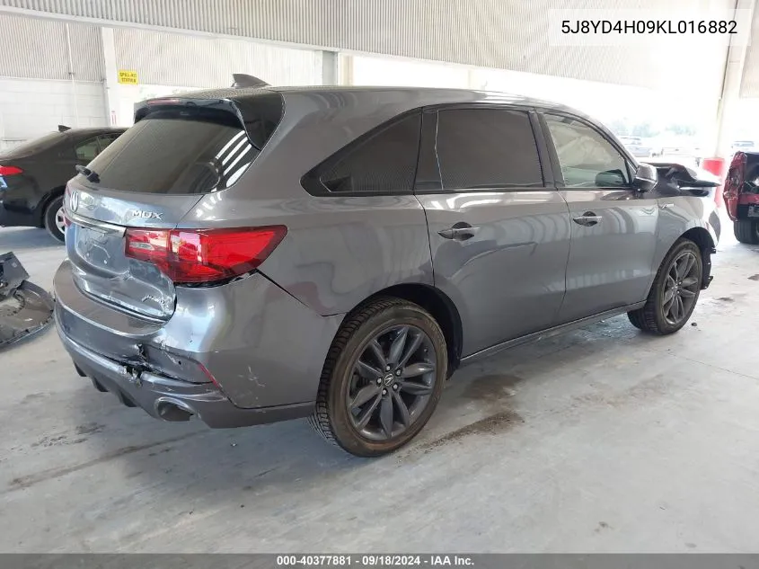 2019 Acura Mdx Tech A-Spec Pkgs VIN: 5J8YD4H09KL016882 Lot: 40377881