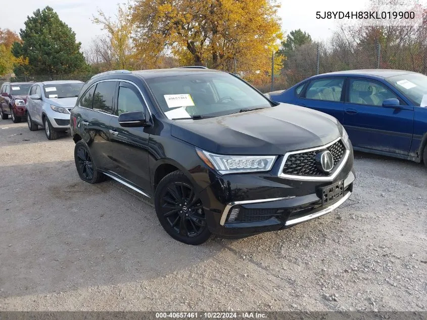 2019 Acura Mdx Advance Pkg VIN: 5J8YD4H83KL019900 Lot: 40657461