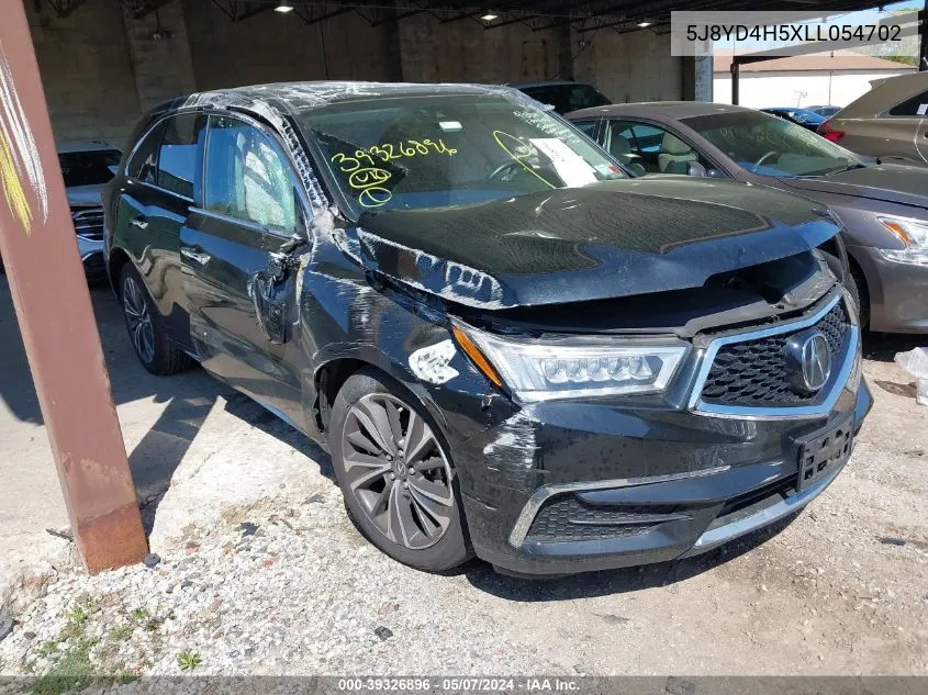 2020 Acura Mdx Technology Package VIN: 5J8YD4H5XLL054702 Lot: 39326896