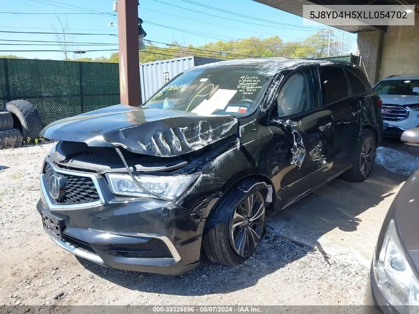 2020 Acura Mdx Technology Package VIN: 5J8YD4H5XLL054702 Lot: 39326896