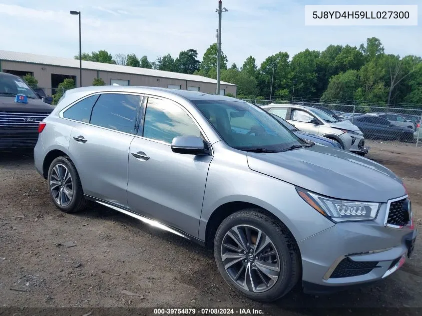 2020 Acura Mdx Technology Package VIN: 5J8YD4H59LL027300 Lot: 39754879