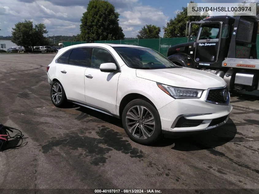 5J8YD4H58LL003974 2020 Acura Mdx Technology Pkg