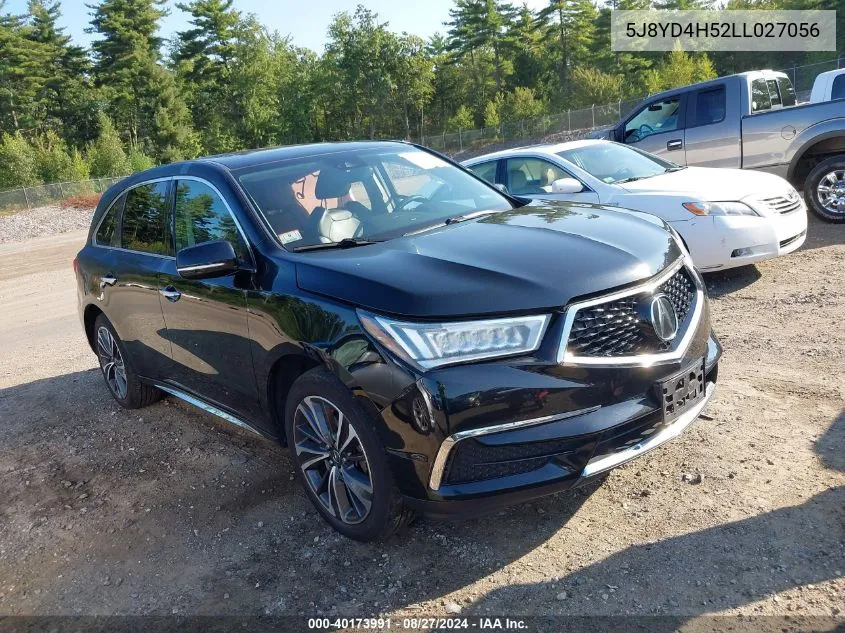 2020 Acura Mdx Technology Pkg VIN: 5J8YD4H52LL027056 Lot: 40173991