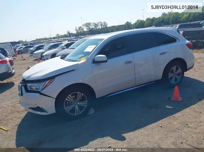 5J8YD3H39LL012014 2020 Acura Mdx Standard