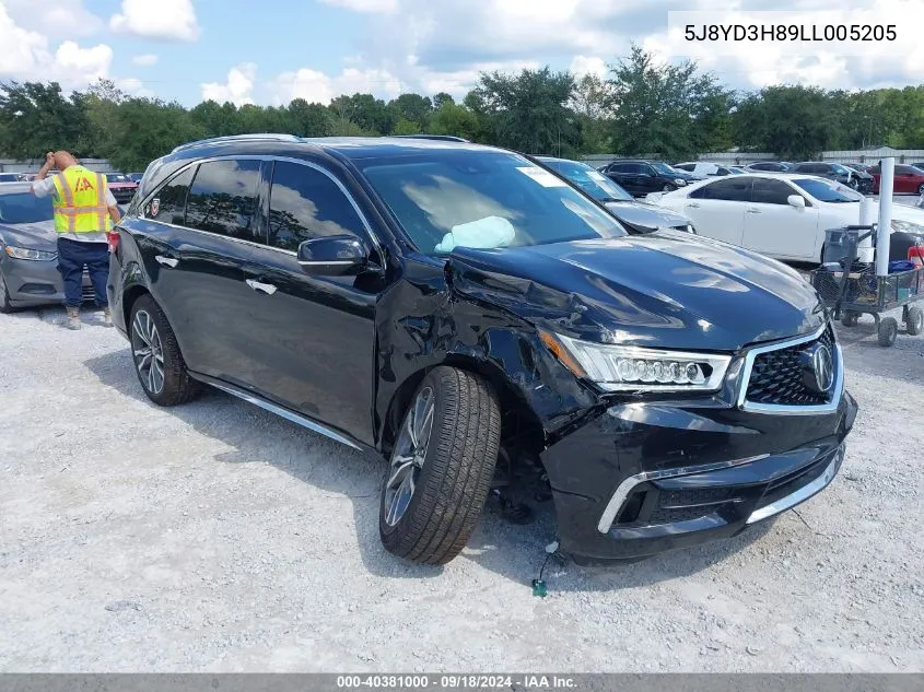 2020 Acura Mdx Advance Package VIN: 5J8YD3H89LL005205 Lot: 40381000