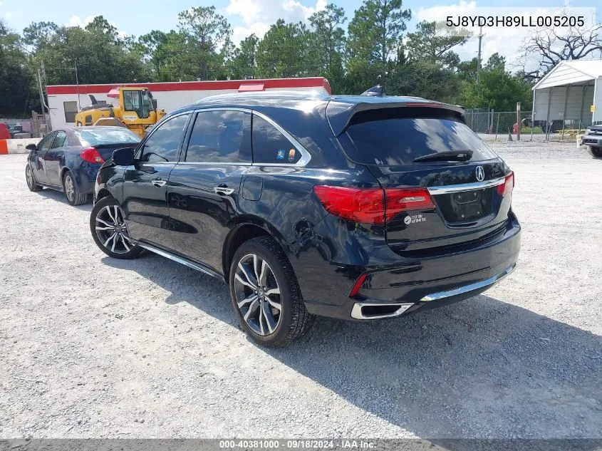 2020 Acura Mdx Advance Package VIN: 5J8YD3H89LL005205 Lot: 40381000