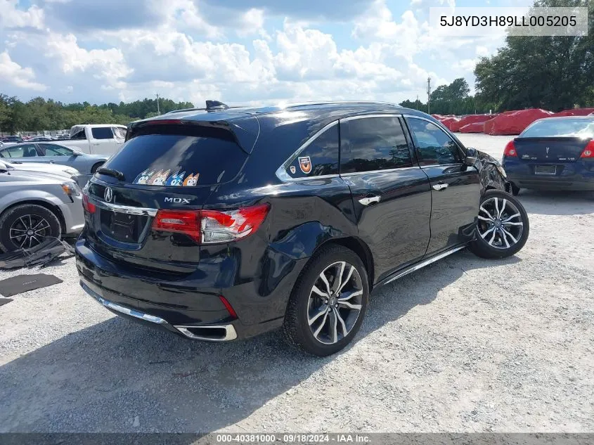 2020 Acura Mdx Advance Package VIN: 5J8YD3H89LL005205 Lot: 40381000