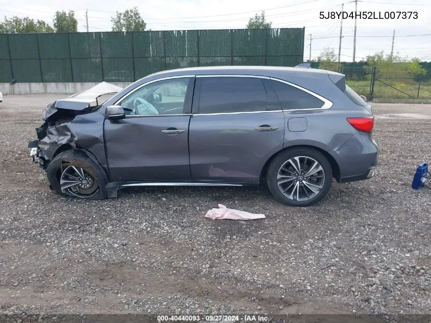 2020 Acura Mdx Technology Package VIN: 5J8YD4H52LL007373 Lot: 40440093