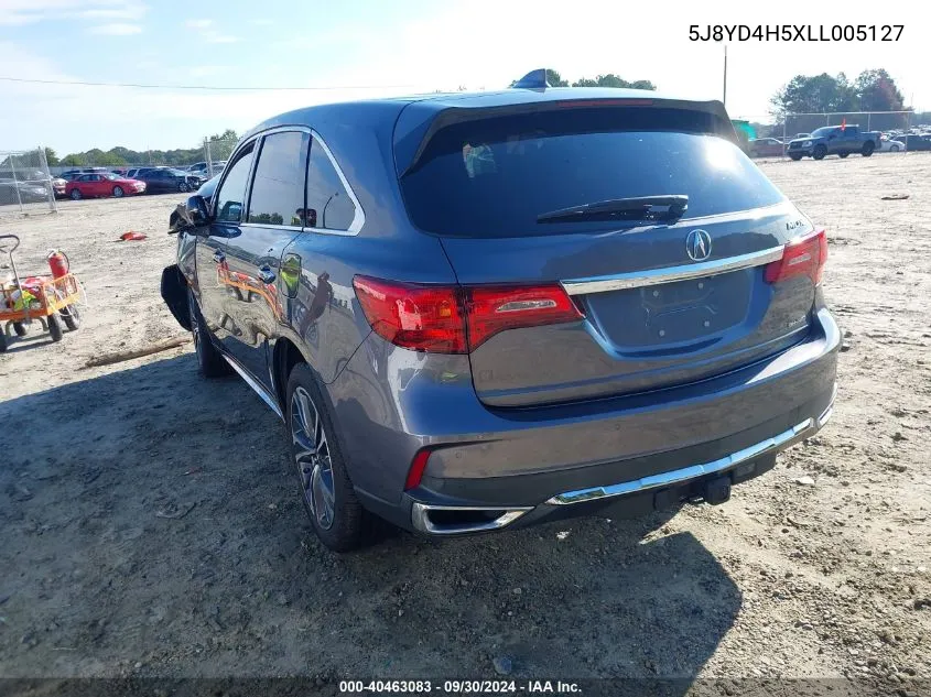 2020 Acura Mdx Technology Package VIN: 5J8YD4H5XLL005127 Lot: 40463083