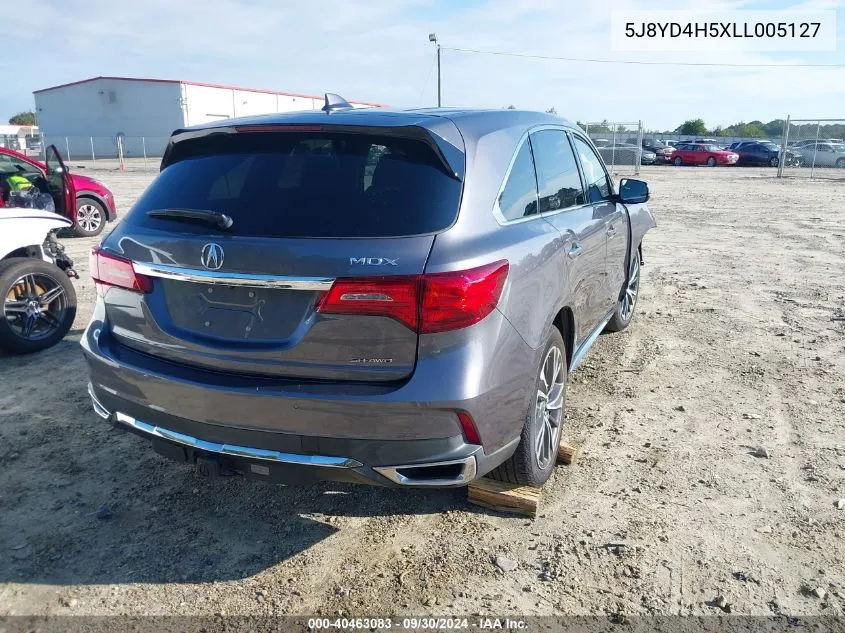 2020 Acura Mdx Technology Package VIN: 5J8YD4H5XLL005127 Lot: 40463083