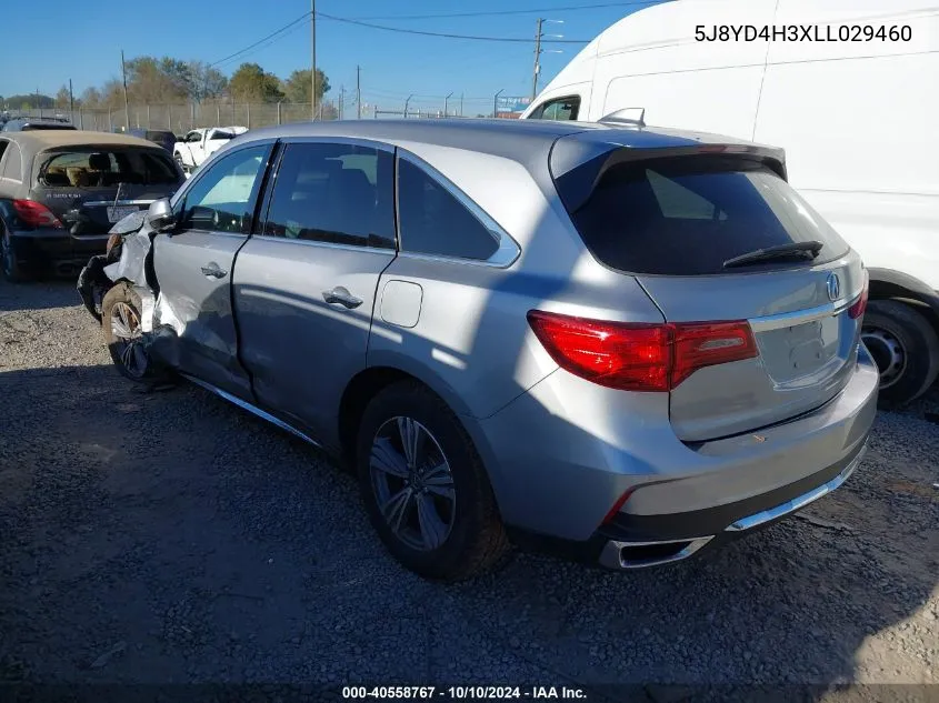 2020 Acura Mdx Standard VIN: 5J8YD4H3XLL029460 Lot: 40558767