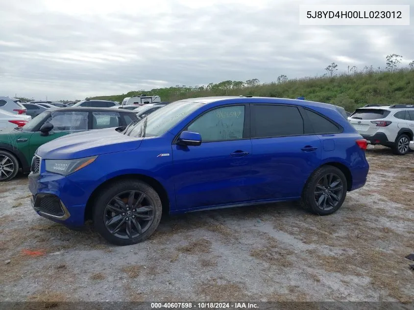 2020 Acura Mdx Technology A-Spec Packages VIN: 5J8YD4H00LL023012 Lot: 40607598