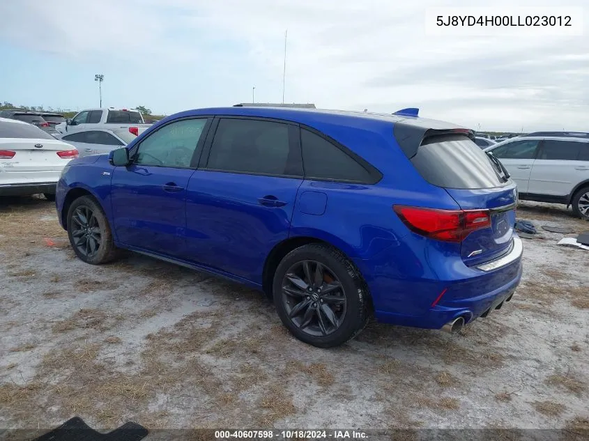 2020 Acura Mdx Technology A-Spec Packages VIN: 5J8YD4H00LL023012 Lot: 40607598