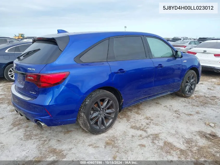 2020 Acura Mdx Technology A-Spec Packages VIN: 5J8YD4H00LL023012 Lot: 40607598