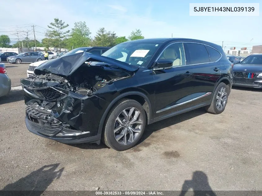 5J8YE1H43NL039139 2022 Acura Mdx Technology Package