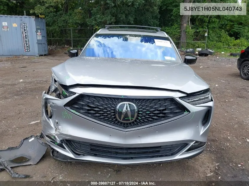 5J8YE1H05NL040743 2022 Acura Mdx A-Spec Package