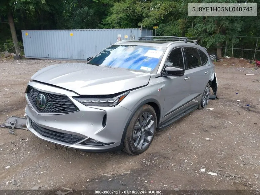 5J8YE1H05NL040743 2022 Acura Mdx A-Spec Package