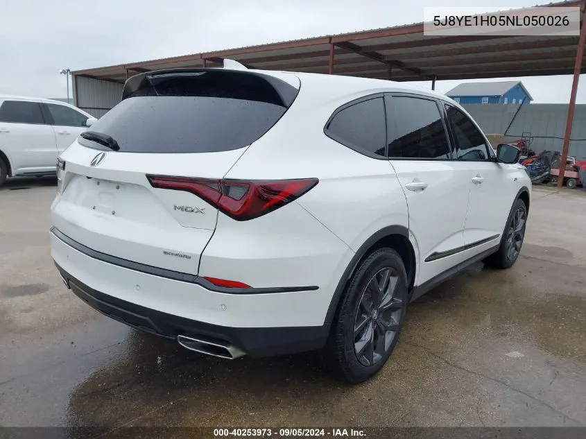 2022 Acura Mdx A-Spec VIN: 5J8YE1H05NL050026 Lot: 40253973