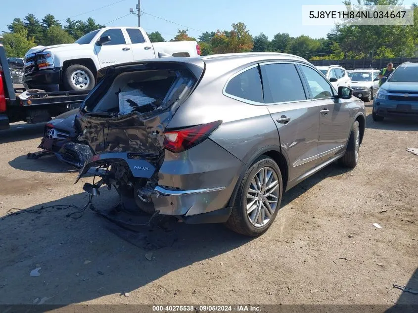 5J8YE1H84NL034647 2022 Acura Mdx Advance Package