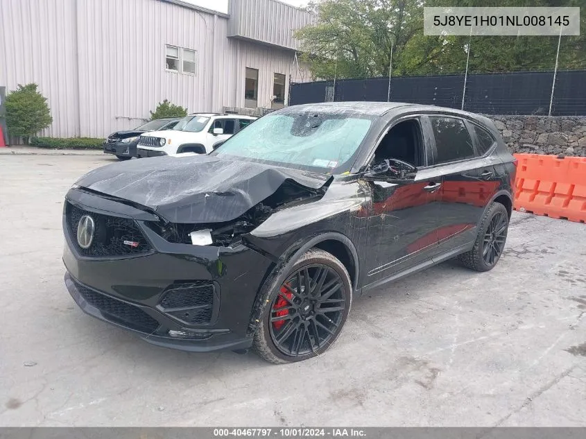 2022 Acura Mdx A-Spec Package VIN: 5J8YE1H01NL008145 Lot: 40467797