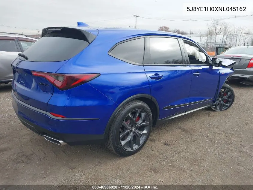 2022 Acura Mdx A-Spec Package VIN: 5J8YE1H0XNL045162 Lot: 40906928