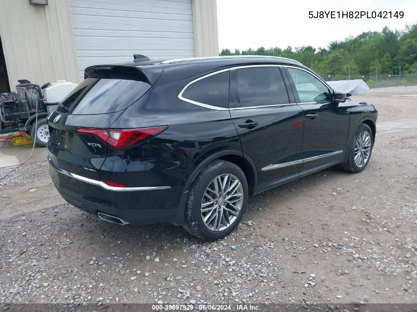 2023 Acura Mdx Advance Package VIN: 5J8YE1H82PL042149 Lot: 39597929