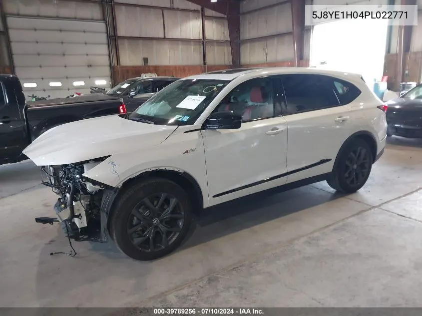 2023 Acura Mdx A-Spec VIN: 5J8YE1H04PL022771 Lot: 39789256