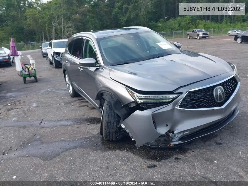 2023 Acura Mdx Advance Package VIN: 5J8YE1H87PL032202 Lot: 40114468