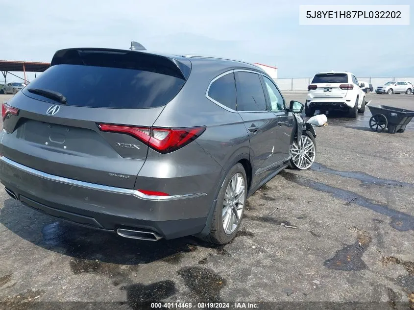 2023 Acura Mdx Advance Package VIN: 5J8YE1H87PL032202 Lot: 40114468