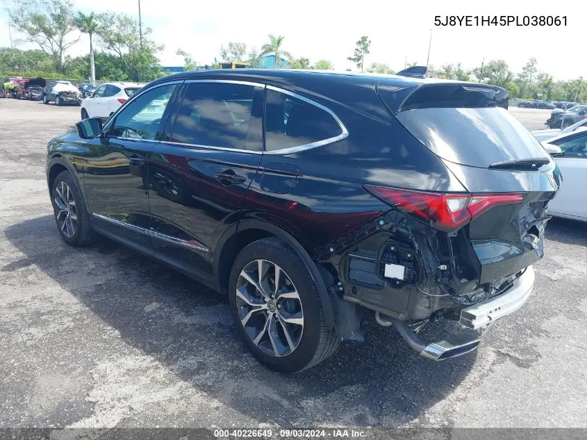 2023 Acura Mdx Technology Package VIN: 5J8YE1H45PL038061 Lot: 40226649