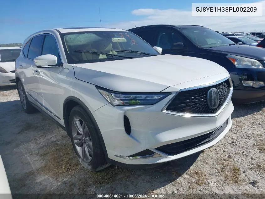 2023 Acura Mdx VIN: 5J8YE1H38PL002209 Lot: 40514621