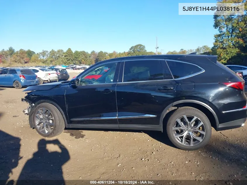 2023 Acura Mdx Technology Package VIN: 5J8YE1H44PL038116 Lot: 40611204