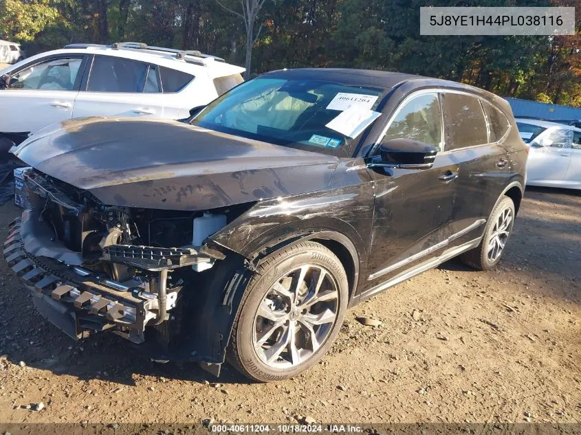 2023 Acura Mdx Technology Package VIN: 5J8YE1H44PL038116 Lot: 40611204