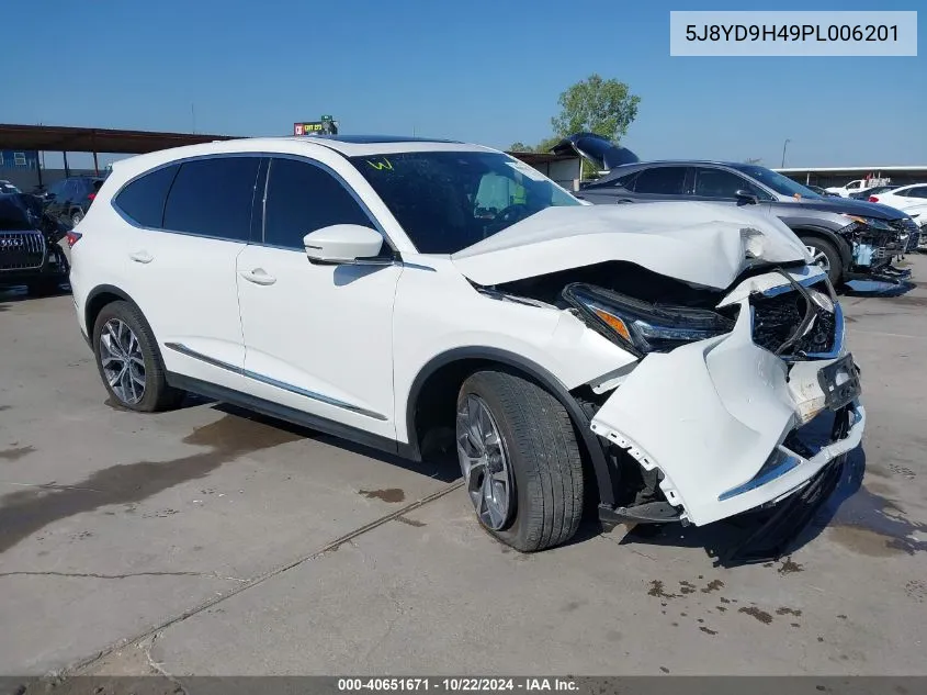 2023 Acura Mdx Technology Package VIN: 5J8YD9H49PL006201 Lot: 40651671