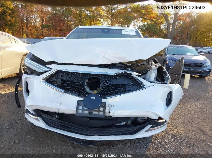 2023 Acura Mdx Standard VIN: 5J8YE1H31PL024603 Lot: 40662188