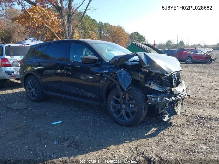 2023 Acura Mdx A-Spec VIN: 5J8YE1H02PL028682 Lot: 40720184