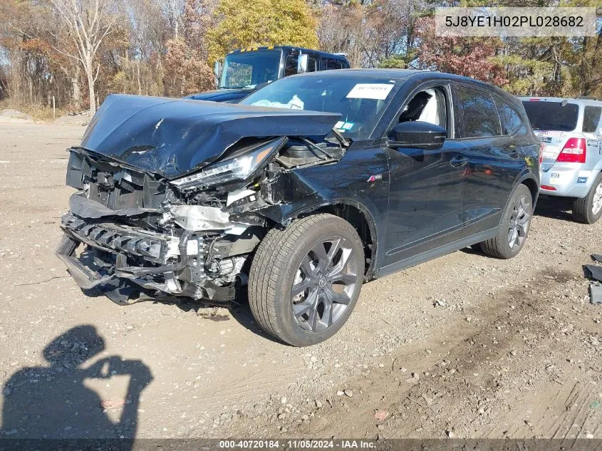 2023 Acura Mdx A-Spec VIN: 5J8YE1H02PL028682 Lot: 40720184