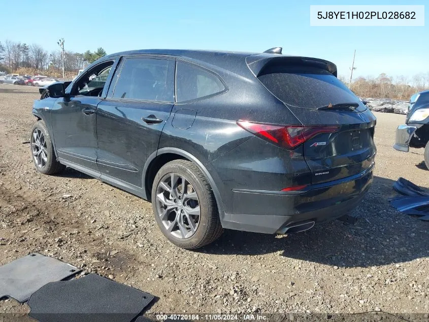 2023 Acura Mdx A-Spec VIN: 5J8YE1H02PL028682 Lot: 40720184