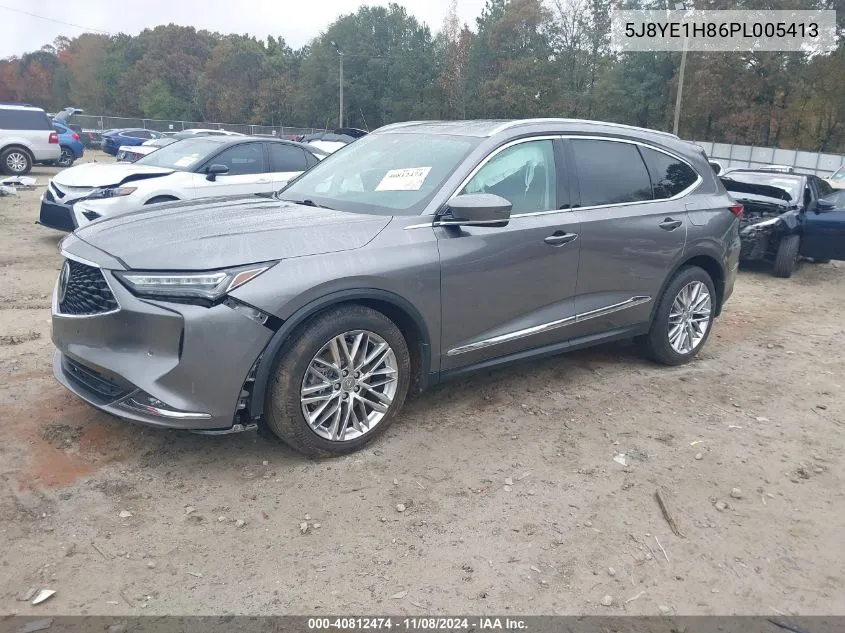 2023 Acura Mdx Advance Package VIN: 5J8YE1H86PL005413 Lot: 40812474