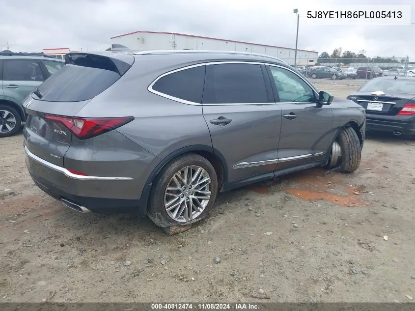 2023 Acura Mdx Advance Package VIN: 5J8YE1H86PL005413 Lot: 40812474