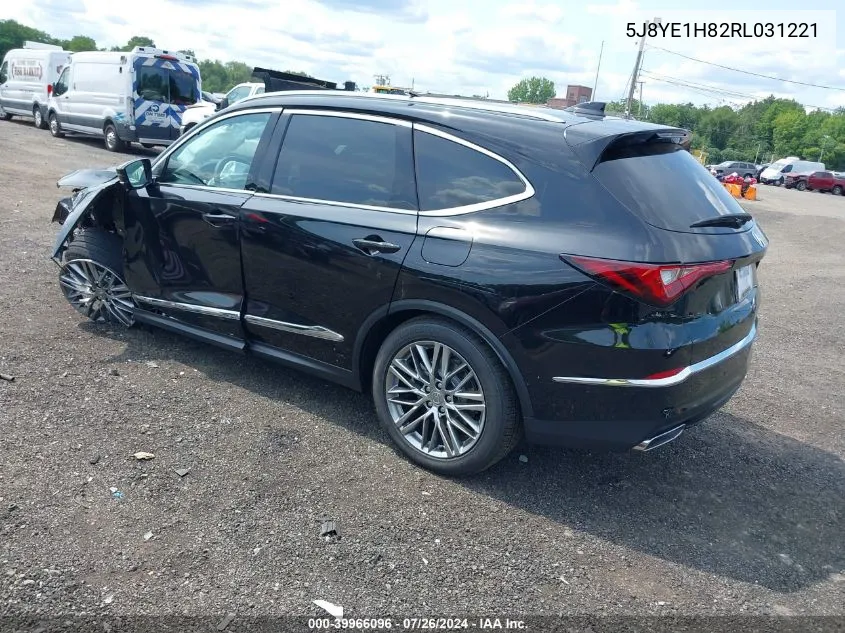 2024 Acura Mdx Advance Package VIN: 5J8YE1H82RL031221 Lot: 39966096