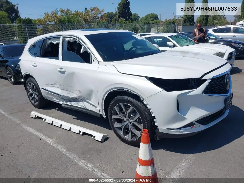 2024 Acura Mdx Technology Package VIN: 5J8YD9H46RL007633 Lot: 40256592