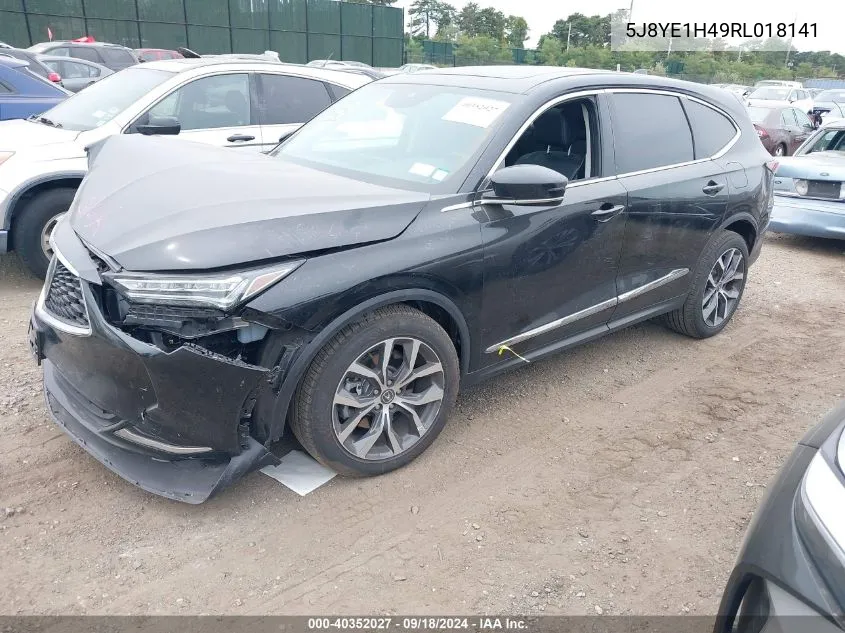 2024 Acura Mdx Technology Package VIN: 5J8YE1H49RL018141 Lot: 40352027