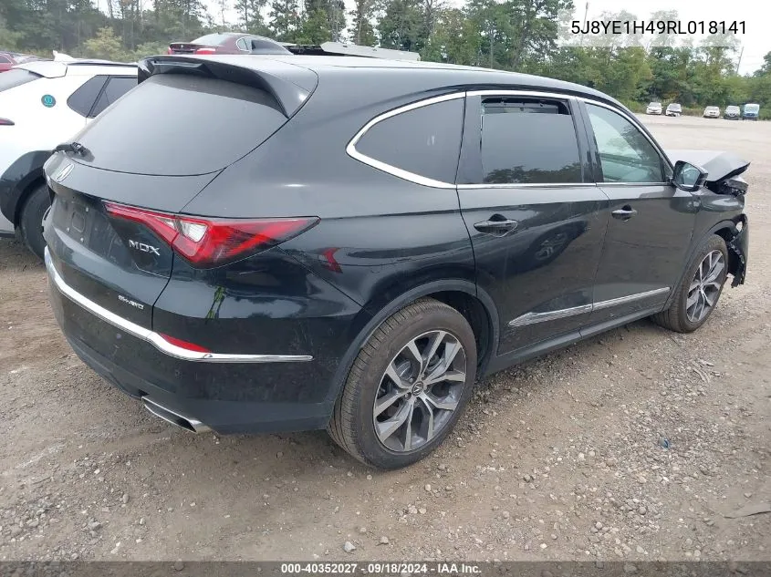 2024 Acura Mdx Technology Package VIN: 5J8YE1H49RL018141 Lot: 40352027